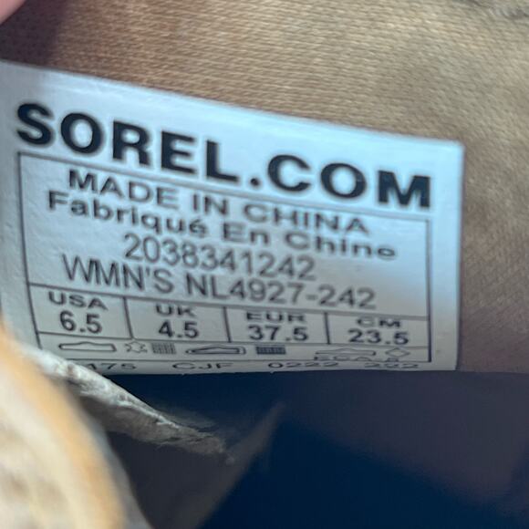 Sorel Evie Side Zip Bootie Waterproof Suede Wedge Black Women's 6.5 NWB - FLAW - Picture 9 of 12